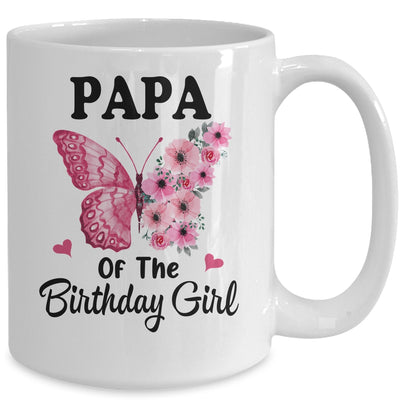 Papa 1st First Birthday Matching Family Butterfly Floral Mug | teecentury
