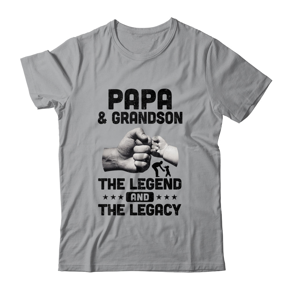 Papa And Grandson The Legend and The Legacy T-Shirt & Hoodie | Teecentury.com