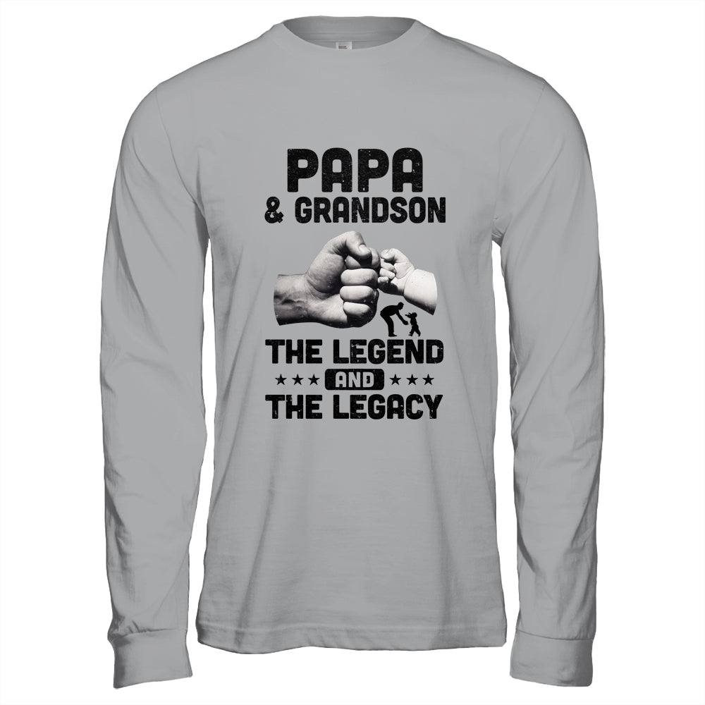 Papa And Grandson The Legend and The Legacy T-Shirt & Hoodie | Teecentury.com