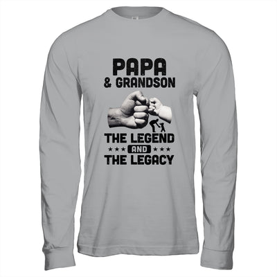 Papa And Grandson The Legend and The Legacy T-Shirt & Hoodie | Teecentury.com