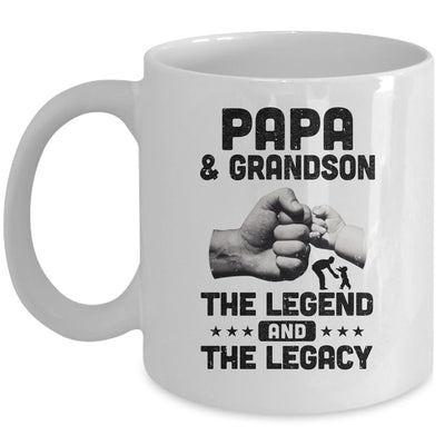 Papa And Grandson The Legend and The Legacy Mug Coffee Mug | Teecentury.com