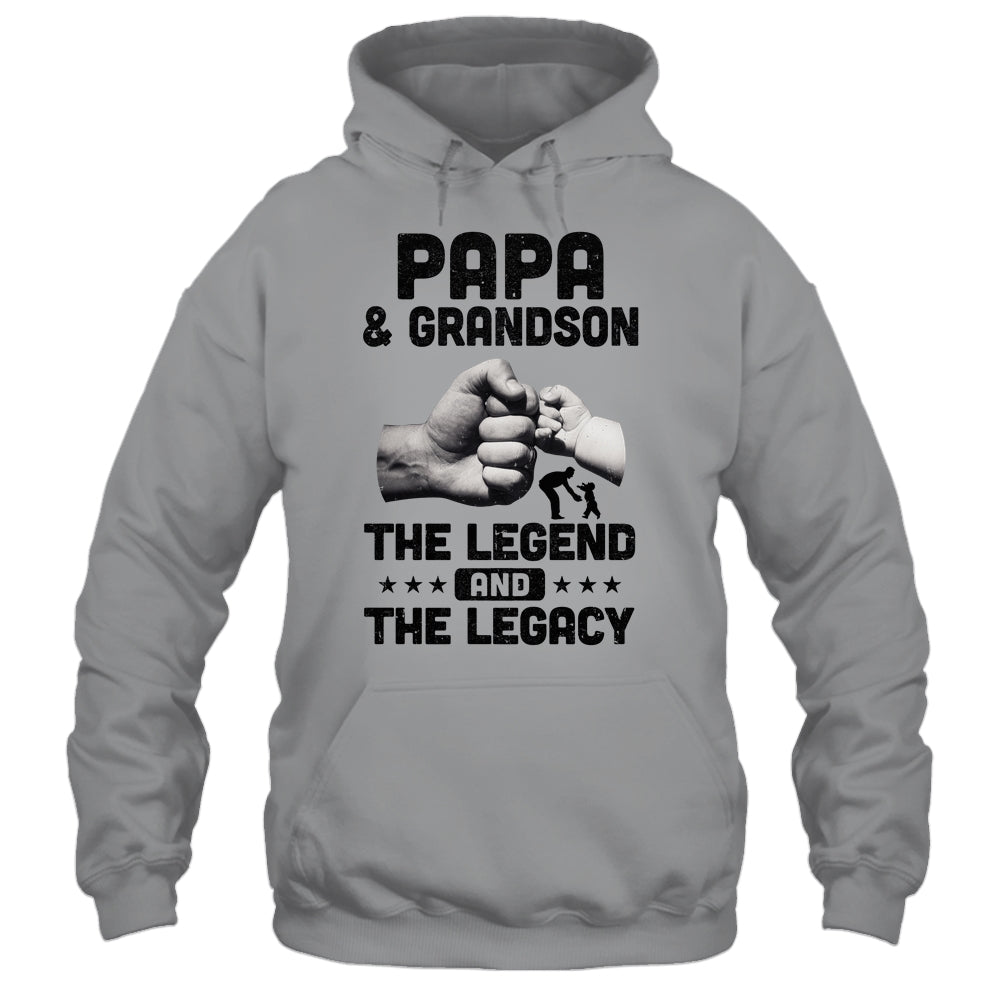 Papa And Grandson The Legend and The Legacy T-Shirt & Hoodie | Teecentury.com