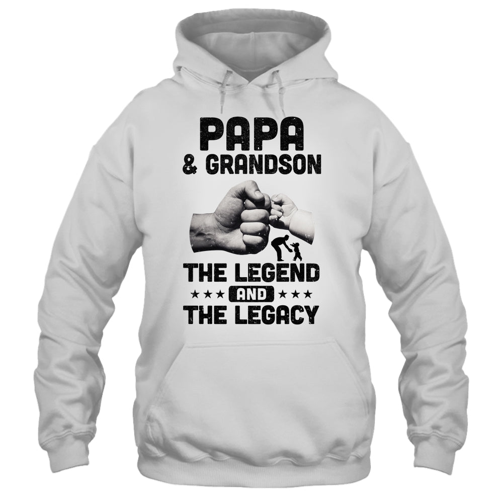 Papa And Grandson The Legend and The Legacy T-Shirt & Hoodie | Teecentury.com