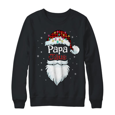 Papa Claus Beard Red Plaid Christmas Pajamas Xmas T-Shirt & Sweatshirt | Teecentury.com