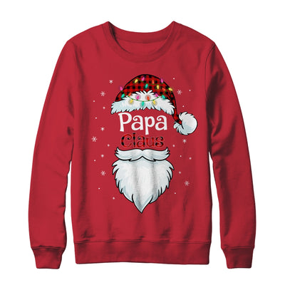 Papa Claus Beard Red Plaid Christmas Pajamas Xmas T-Shirt & Sweatshirt | Teecentury.com