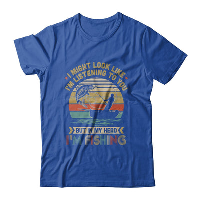 Papa Dad Fishing Gift I Might Look Like Im Listening To You T-Shirt & Hoodie | Teecentury.com