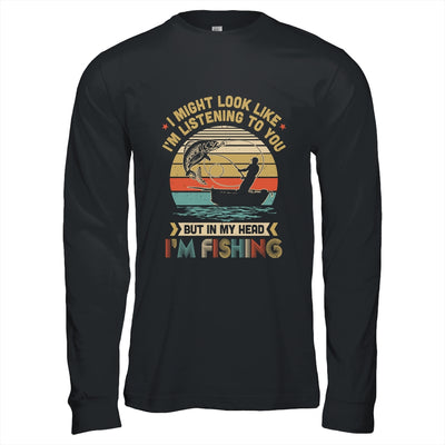 Papa Dad Fishing Gift I Might Look Like Im Listening To You T-Shirt & Hoodie | Teecentury.com