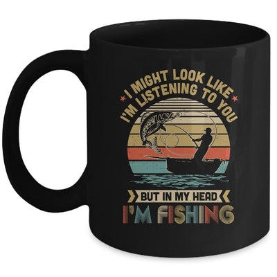 Papa Dad Fishing Gift I Might Look Like Im Listening To You Mug Coffee Mug | Teecentury.com