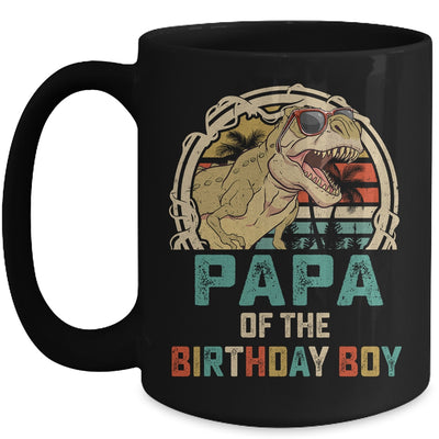 Papa Dinosaur Of The Birthday Boy Matching Family Mug | teecentury