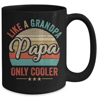 Papa Like A Grandpa Only Cooler Vintage Dad Fathers Day Mug | teecentury
