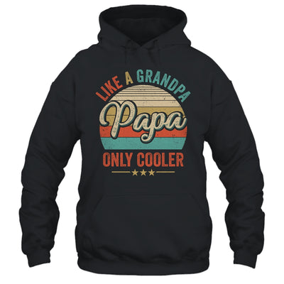 Papa Like A Grandpa Only Cooler Vintage Dad Fathers Day Shirt & Hoodie | teecentury