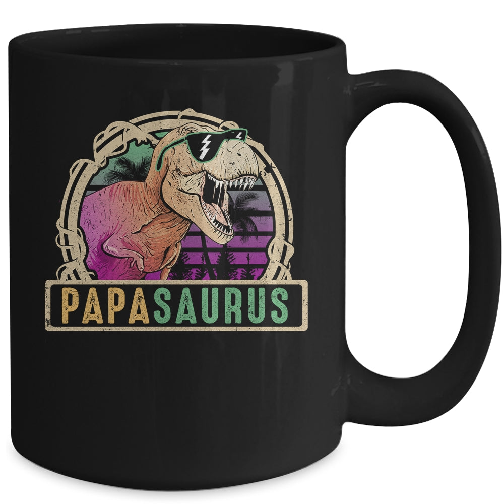 Papa Saurus Papasaurus T Rex Dinosaur Family Matching Mug Coffee Mug | Teecentury.com