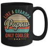 Papaw Like A Grandpa Only Cooler Vintage Dad Fathers Day Mug | teecentury