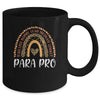 Para Pro Paraprofessional Teacher Leopard Rainbow Mug Coffee Mug | Teecentury.com