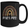 Para Pro Paraprofessional Teacher Leopard Rainbow Mug Coffee Mug | Teecentury.com