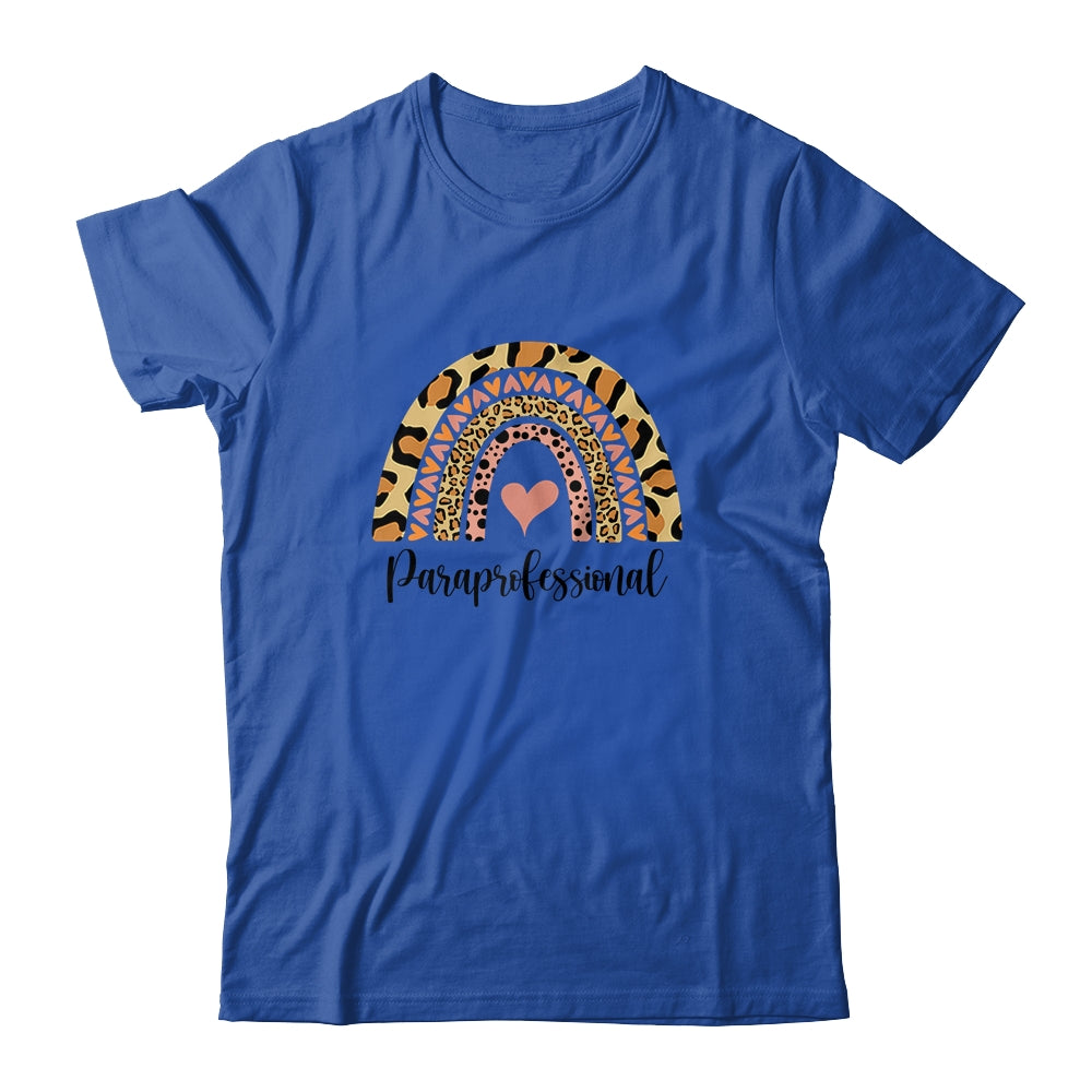 Paraprofessional Rainbow Leopard Funny School T-Shirt & Tank Top | Teecentury.com