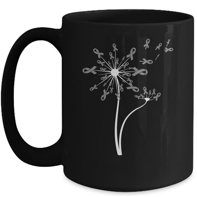 Parkinson's Brain Cancer Awareness Dandelion Grey Ribbon Mug Coffee Mug | Teecentury.com