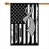 Parkinson's Disease Awareness America Flag Grey Ribbon Flag | Teecentury.com