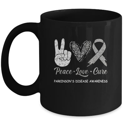 Parkinson's Disease Awareness Peace Love Cure Leopard Mug Coffee Mug | Teecentury.com