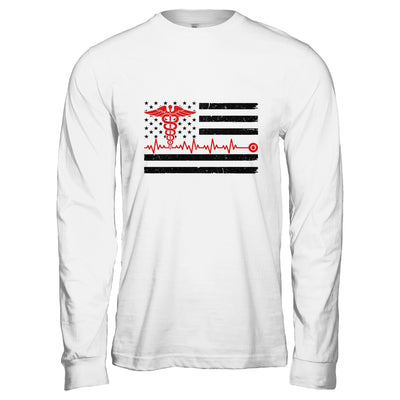 Patriot Apparel Nurse Thin Red Line Nursing Flag T-Shirt & Long Sleeve | Teecentury.com