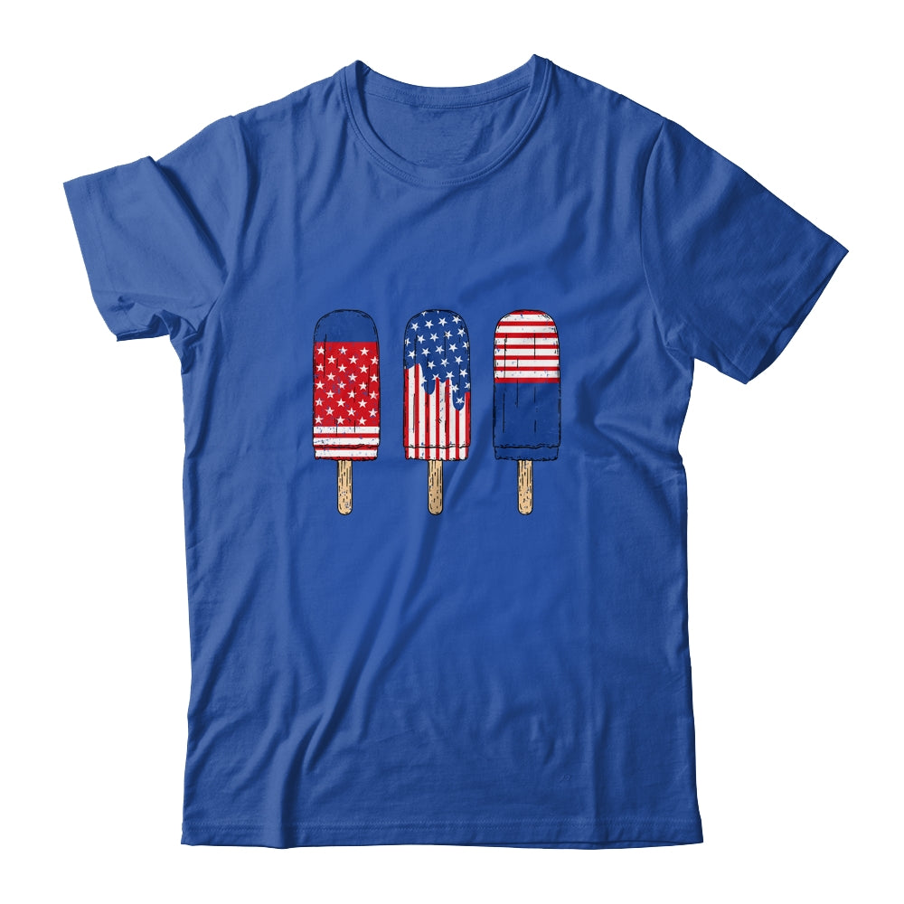 Patriotic 4th Of July USA America Flag Popsicle's Summer T-Shirt & Tank Top | Teecentury.com