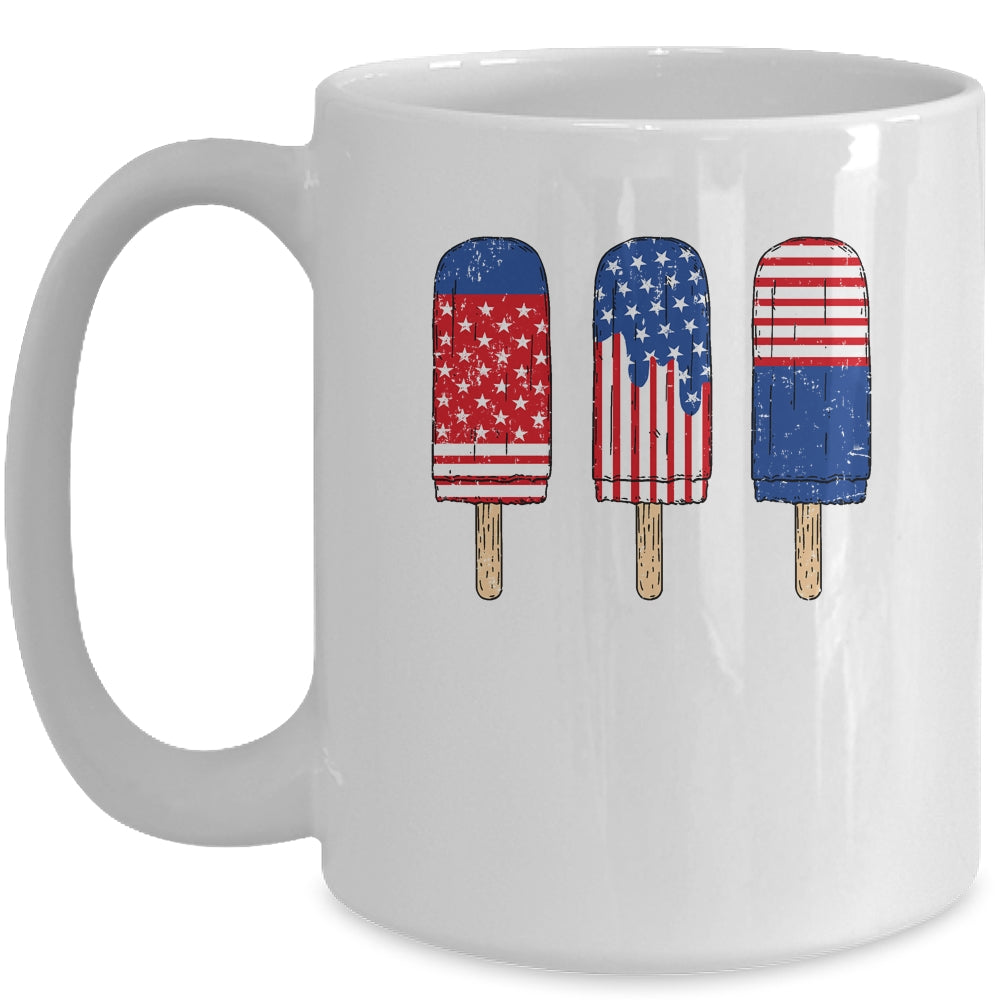 Patriotic 4th Of July USA America Flag Popsicle's Summer Mug Coffee Mug | Teecentury.com