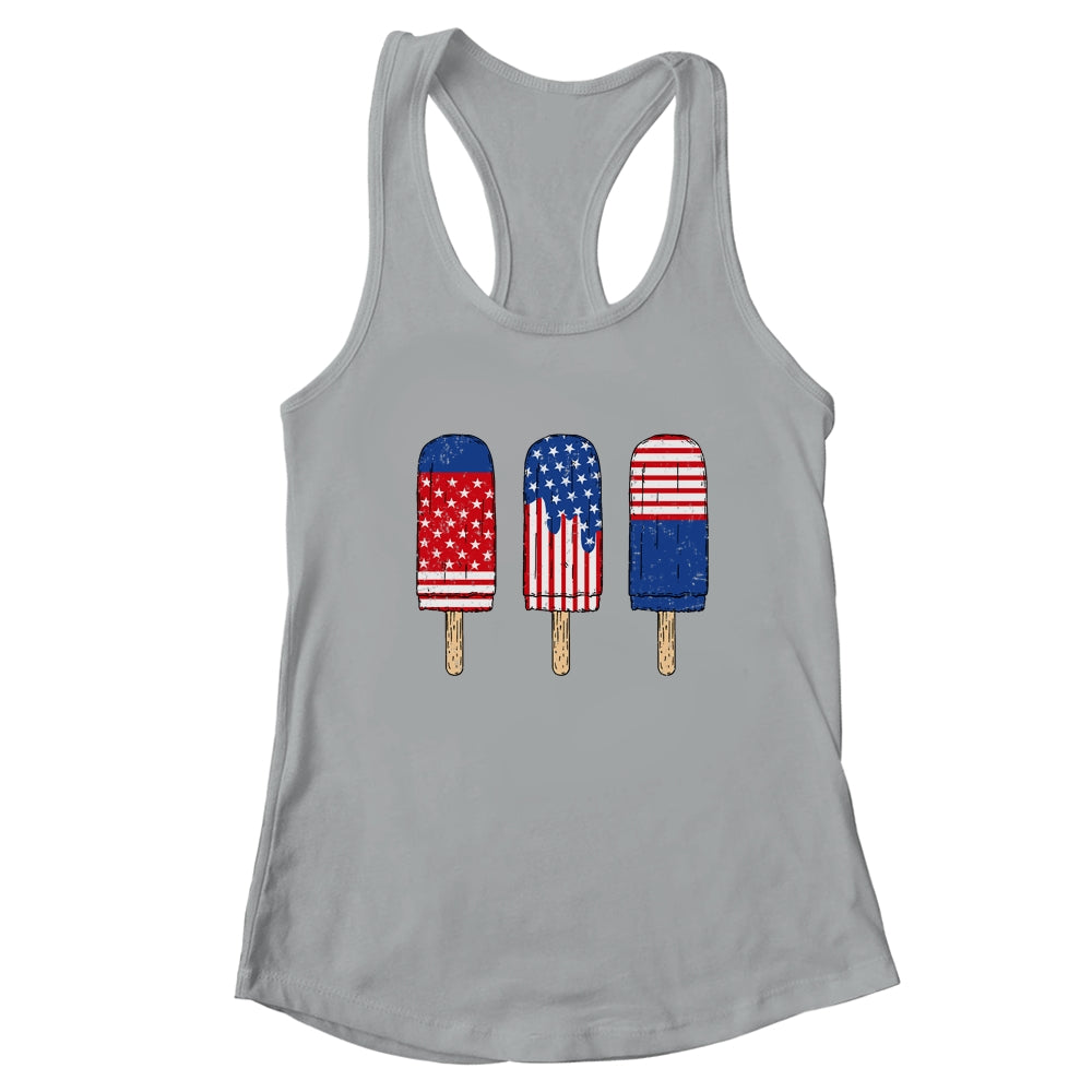 Patriotic 4th Of July USA America Flag Popsicle's Summer T-Shirt & Tank Top | Teecentury.com