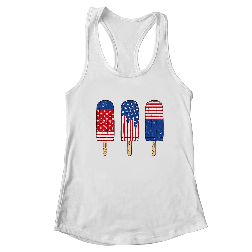Patriotic 4th Of July USA America Flag Popsicle's Summer T-Shirt & Tank Top | Teecentury.com