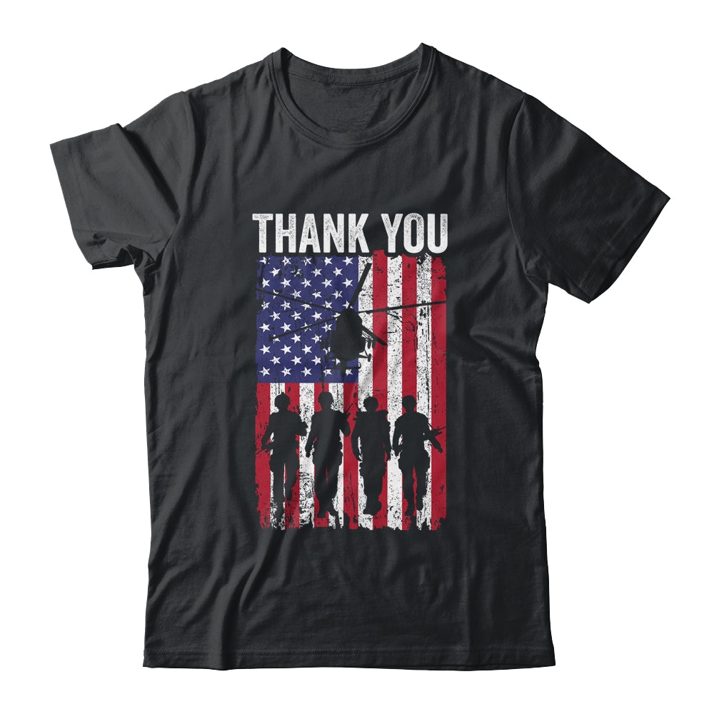 Patriotic American Flag Memorial Day Thank You For Men Women Shirt & Hoodie | teecentury