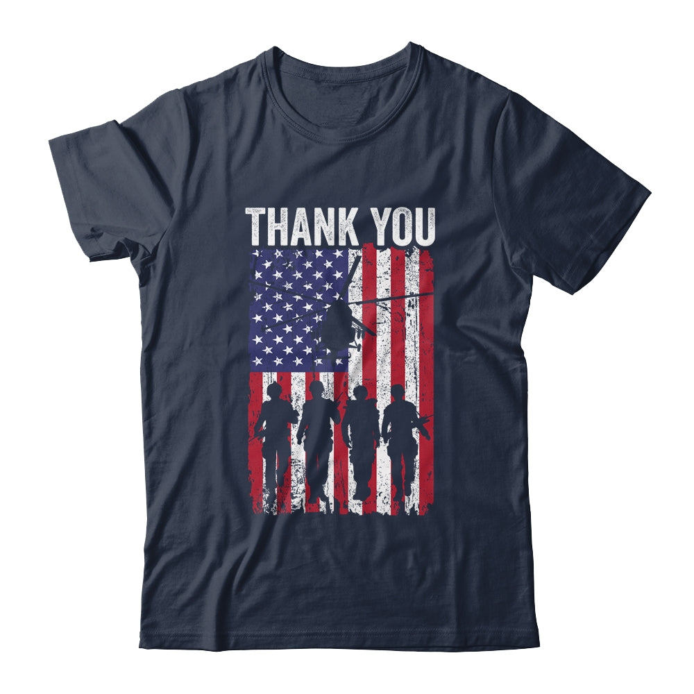 Patriotic American Flag Memorial Day Thank You For Men Women Shirt & Hoodie | teecentury