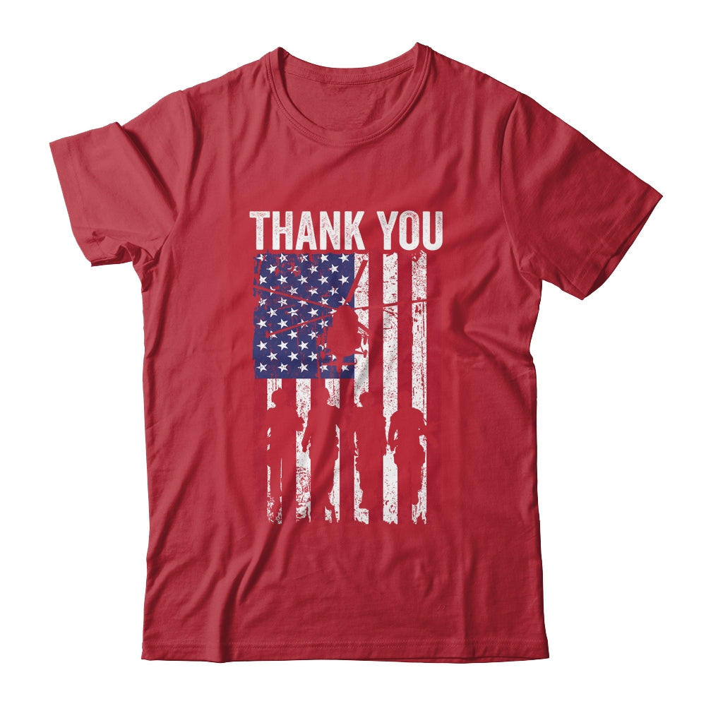 Patriotic American Flag Memorial Day Thank You For Men Women Shirt & Hoodie | teecentury