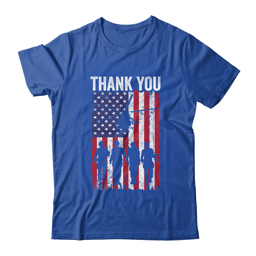 Patriotic American Flag Memorial Day Thank You For Men Women Shirt & Hoodie | teecentury