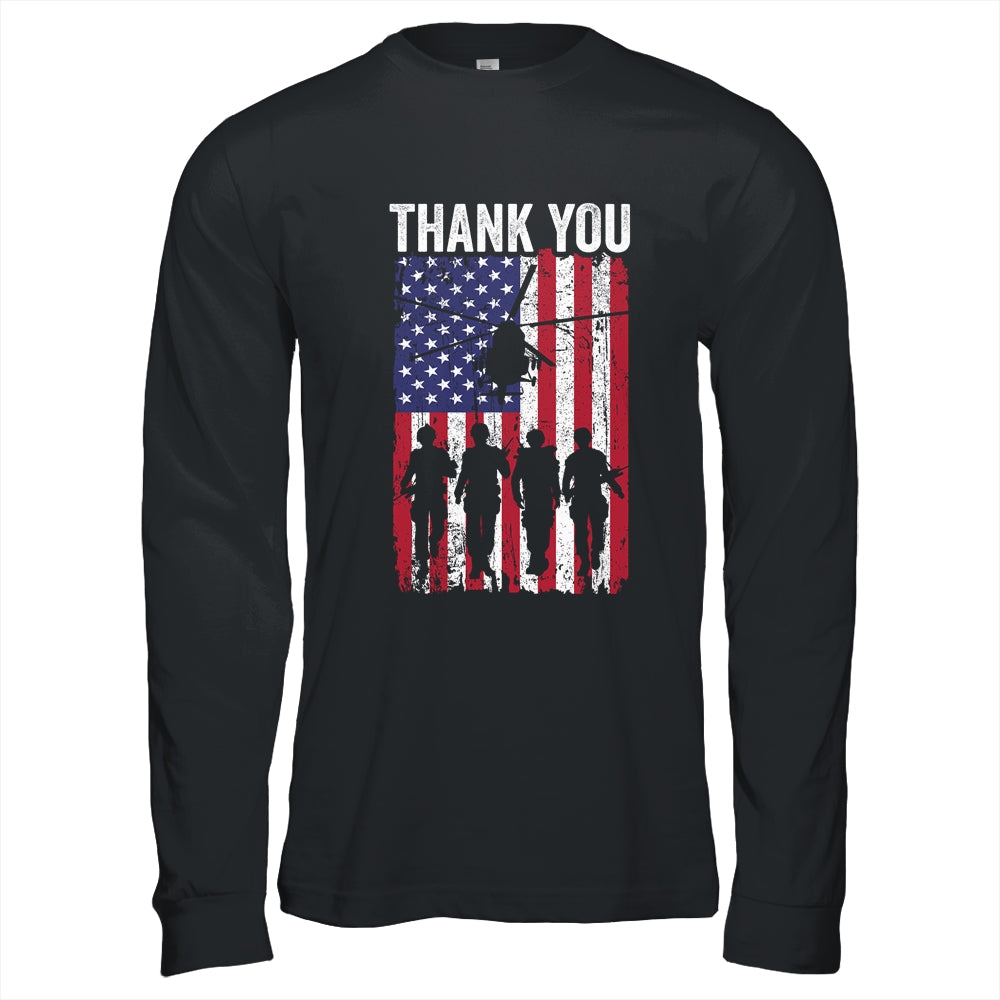 Patriotic American Flag Memorial Day Thank You For Men Women Shirt & Hoodie | teecentury