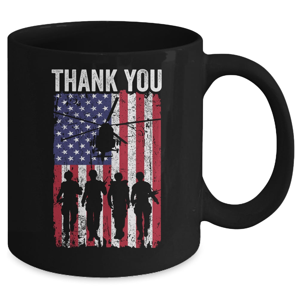 Patriotic American Flag Memorial Day Thank You For Men Women Mug | teecentury