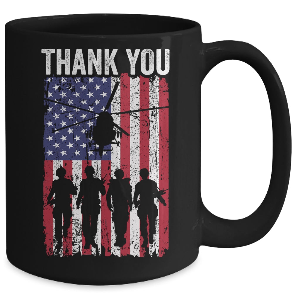 Patriotic American Flag Memorial Day Thank You For Men Women Mug | teecentury