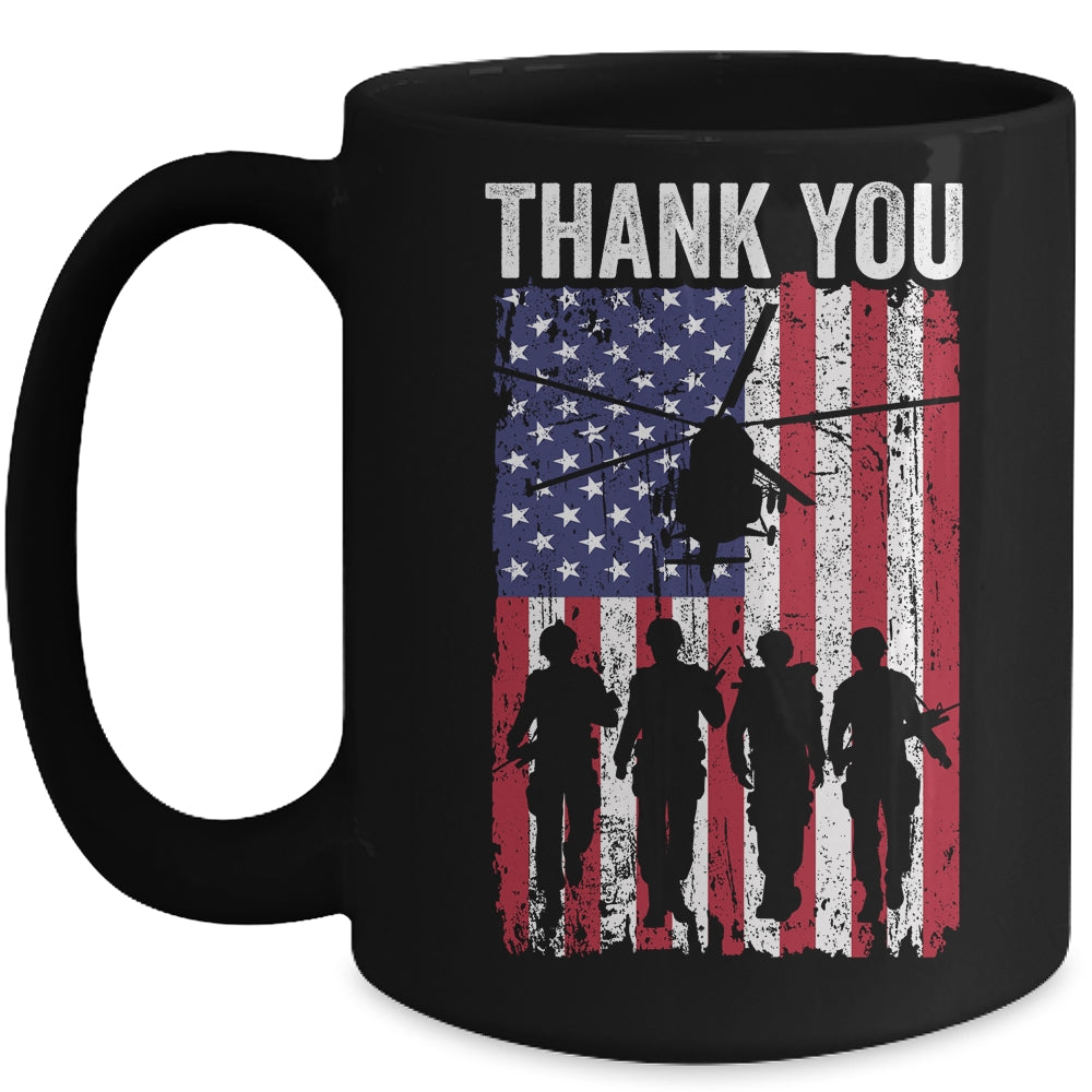 Patriotic American Flag Memorial Day Thank You For Men Women Mug | teecentury