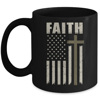 Patriotic Christian Faith Love Jesus American Flag Cross Mug Coffee Mug | Teecentury.com