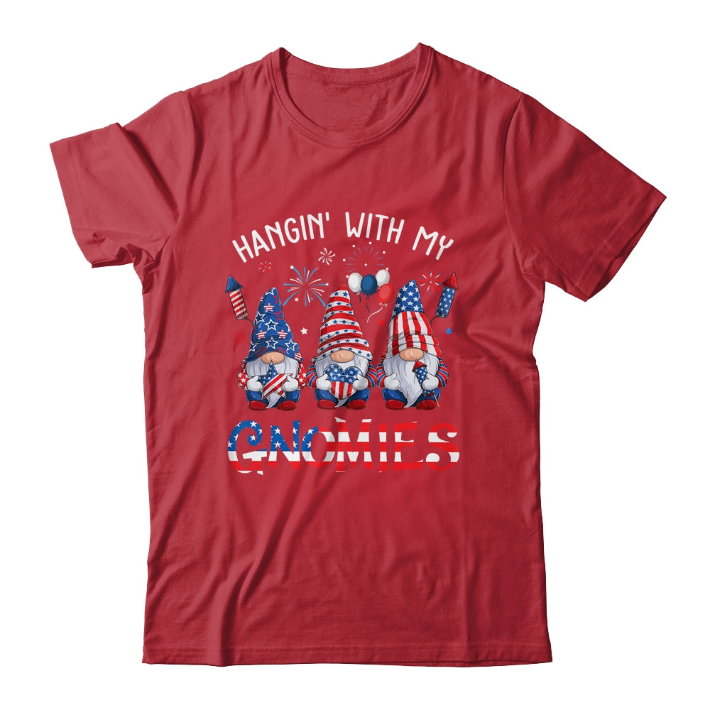 Patriotic Gnome 4th Of July Funny Hangin With My Gnomies Shirt & Tank Top | teecentury
