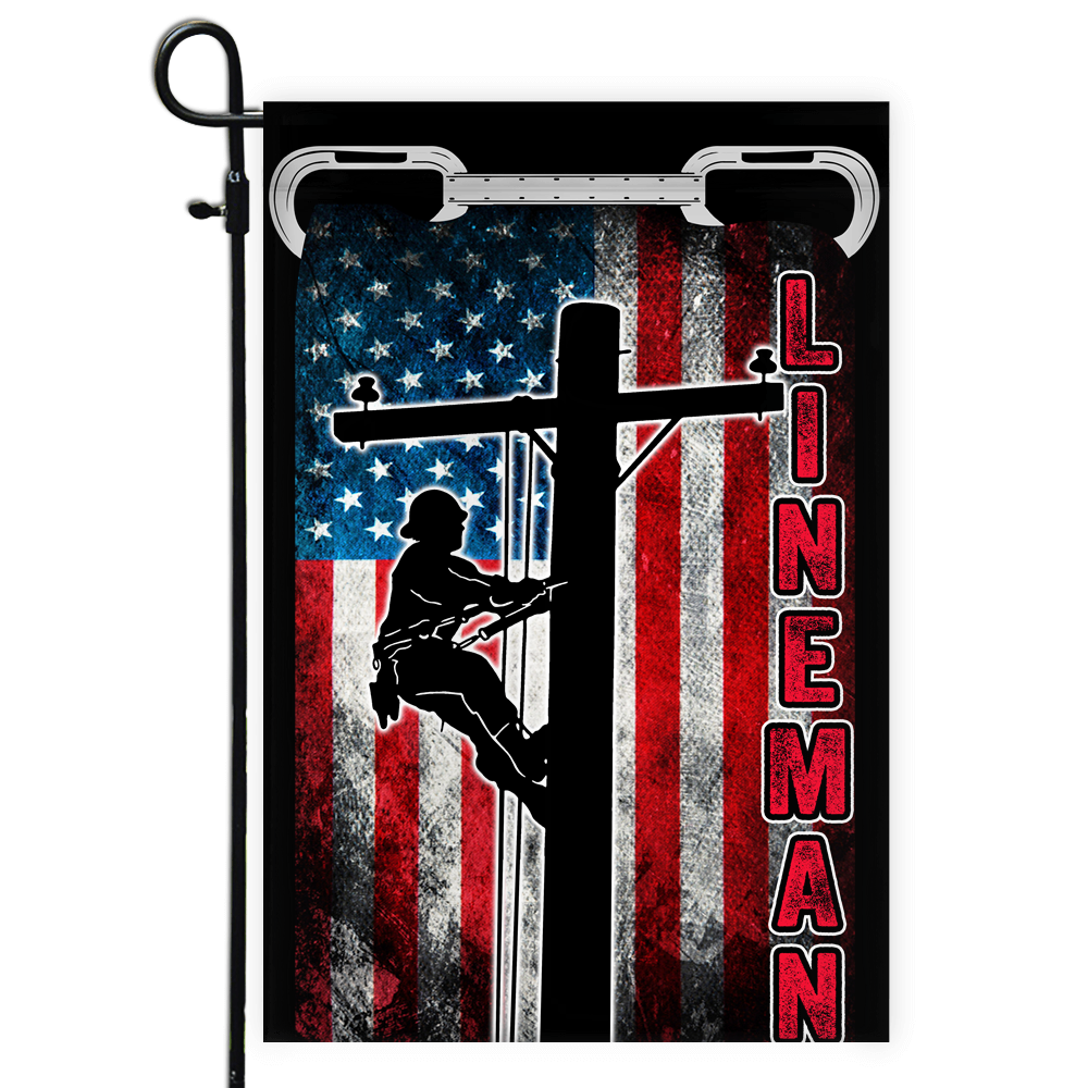 Patriotic Lineman Flag American US Flag | Teecentury.com