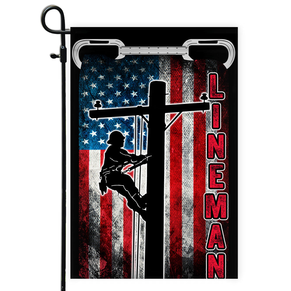 Patriotic Lineman Flag American US Flag | Teecentury.com