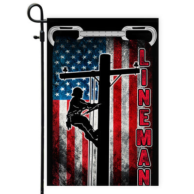 Patriotic Lineman Flag American US Flag | Teecentury.com