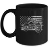 Patriotic Motorcycle Biker Vintage American US Flag Mug | teecentury