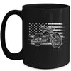 Patriotic Motorcycle Biker Vintage American US Flag Mug | teecentury