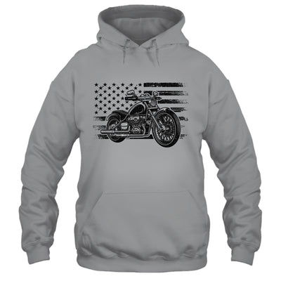 Patriotic Motorcycle Vintage American US Flag Biker Shirt & Hoodie | teecentury