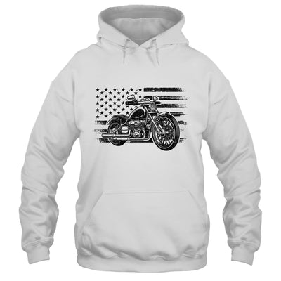 Patriotic Motorcycle Vintage American US Flag Biker Shirt & Hoodie | teecentury