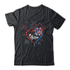 Patriotic Nurse 4th Of July American Flag Sunflower Heart T-Shirt & Tank Top | Teecentury.com
