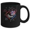 Patriotic Nurse 4th Of July American Flag Sunflower Heart Mug Coffee Mug | Teecentury.com