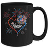 Patriotic Nurse 4th Of July American Flag Sunflower Love Mug Coffee Mug | Teecentury.com