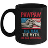 Pawpaw The Man The Myth The Bad Influence American Flag Mug Coffee Mug | Teecentury.com