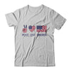 Peace Love America 4th Of July American Flag Victory Heart T-Shirt & Tank Top | Teecentury.com